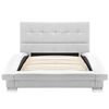 vidaXL Estrutura de cama 200x90 cm couro artificial branco