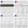 vidaXL Cortinas de voile com bolsos para varão 2 pcs branco