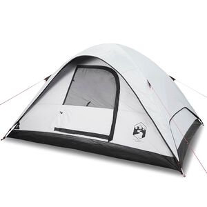 vidaXL Tenda familiar c&uacute;pula p/ 6 pessoas opaca imperme&aacute;vel branco