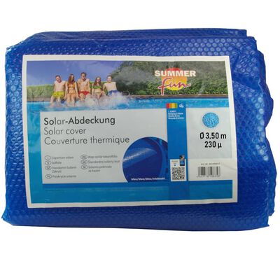 Summer Fun Cobertura solar de piscina redonda 350 cm PE azul