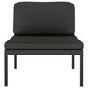 vidaXL 5 pcs conjunto lounge jardim com almofadões alumínio antracite