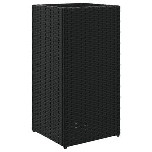 vidaXL Vaso/floreira de jardim 30x30x60 cm vime PE preto