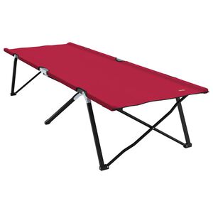 vidaXL Cama de Camping Dobr&aacute;vel Vermelho 206 x 76 x 74 cm Oxford e A&ccedil;o