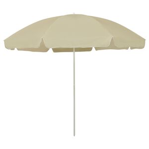 vidaXL Guarda-sol de praia 300 cm amarelo areia