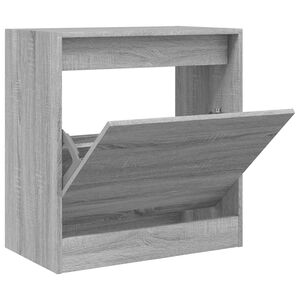 vidaXL Sapateira 60x34x63,5 cm derivados de madeira cinzento sonoma