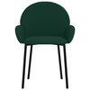 vidaXL Cadeiras de jantar 2 pcs veludo verde-escuro