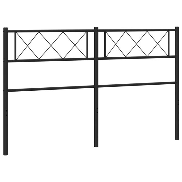 vidaXL Cabeceira de cama 140 cm metal preto