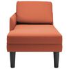 vidaXL Chaise lounge com almofada tecido corduroy laranja
