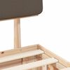 vidaXL Estrutura de Cama com Cabeceira Estofada Cinzento-acastanhado