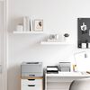 vidaXL Prateleiras de parede suspensas 2 pcs 60x23,5x3,8cm MDF branco