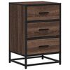 vidaXL Mesa de cabeceira carvalho castanho 40x34,5x60 cm madeira metal