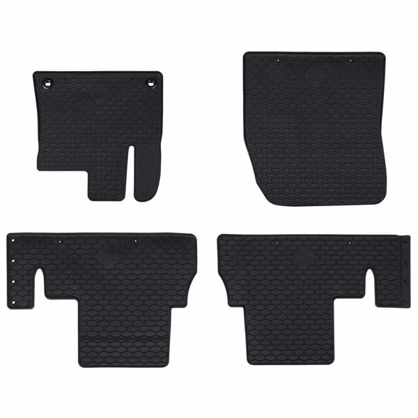 vidaXL Tapete de carro 4 pcs Preto Borracha