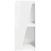 vidaXL Prateleira Lateral Branco Brilhante 33 x 32 x 70,5 cm
