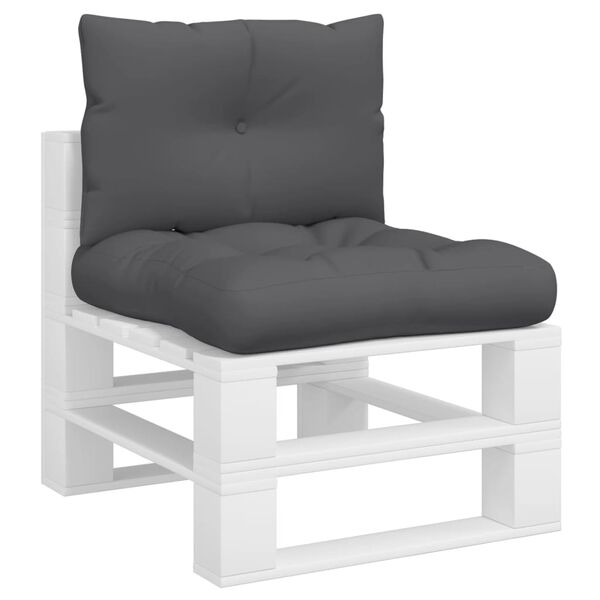 vidaXL Almofad&otilde;es de paletes 2 pcs tecido antracite