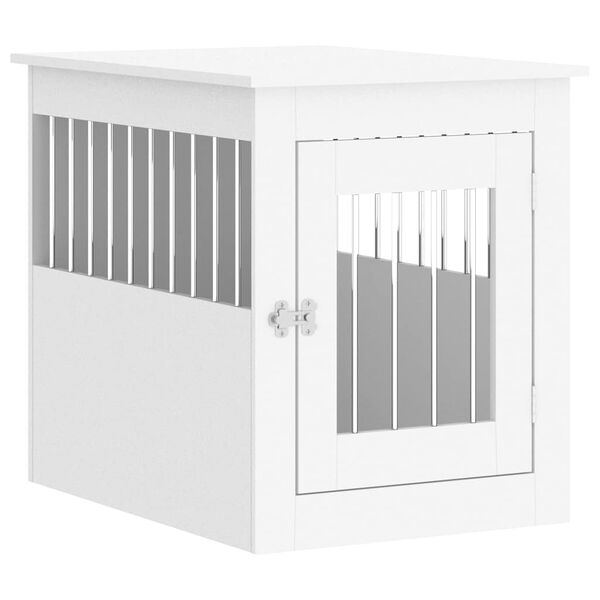 vidaXL M&oacute;vel casota para c&atilde;o 55x75x65 cm derivados de madeira branco