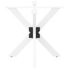 vidaXL Pé de mesa de jantar em formato de aranha, branco, 85x85x(72-73) cm, aço