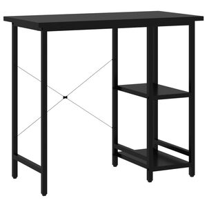 vidaXL Secret&aacute;ria de computador 80x40x72 cm MDF e metal preto
