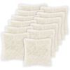 vidaXL Almofada com travesseiro HEERLEN 12 unid. Branco Fleece PV
