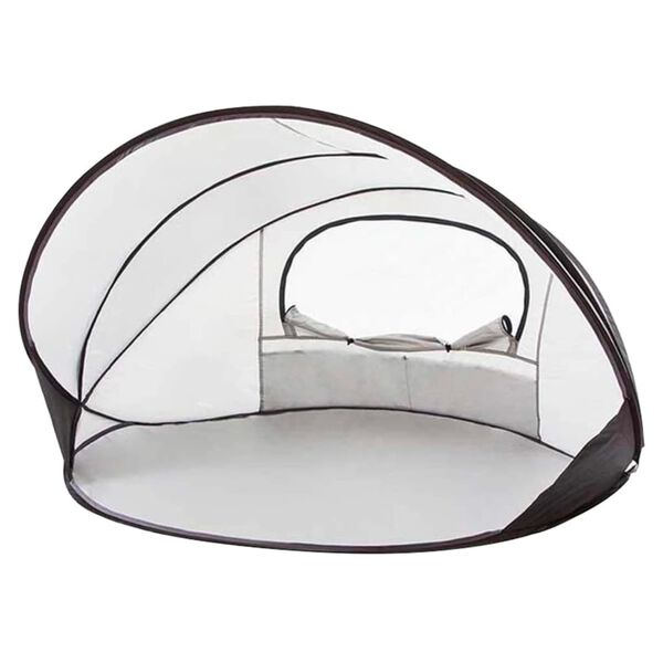 DERYAN Tenda de praia pop-up XXL 155x133x95 cm prateado