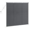 vidaXL Persiana de Janela com cortinas Manual Cinzento escuro Alumínio
