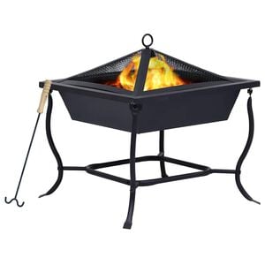vidaXL Braseira 42x42x45 cm a&ccedil;o preto