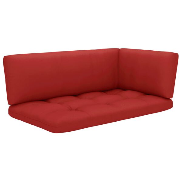 vidaXL 4 pcs conj. lounge paletes c/ almofad&otilde;es pinho impregnado