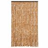 vidaXL Cortina anti-insetos 118x220 cm chenille ocre e branco