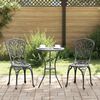 vidaXL Conjunto Bistro de Jardim 3 pcs Preto Alum&iacute;nio