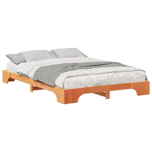 vidaXL Estrutura da Cama Castanho 140 x 220 cm
