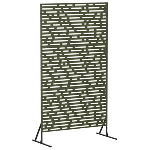 vidaXL Protetor de Privacidade 100 x 50 x 180 cm A&ccedil;o Verde-Azeitona