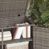 vidaXL Armário de arrumação para jardim 110x55x60,5cm vime PE cinzento