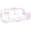 vidaXL Sof&aacute; de 3 lugares 180 cm tecido cinza-escuro