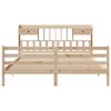 vidaXL Cama com estante sem colchão 180x200 cm pinho maciço