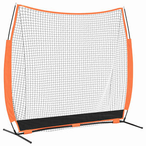 vidaXL Rede de pr&aacute;tica de basebol Preto 250 x 106,5 x 210 cm Poli&eacute;ster