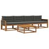 vidaXL Conjunto de Sof&aacute;s para Exterior 5 pcs Natural e Antracite