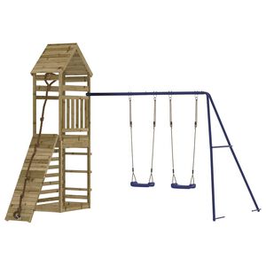 vidaXL Conjunto de brincar para exterior madeira de pinho impregnada