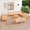 vidaXL 12 pcs conjunto lounge de jardim pinho maci&ccedil;o
