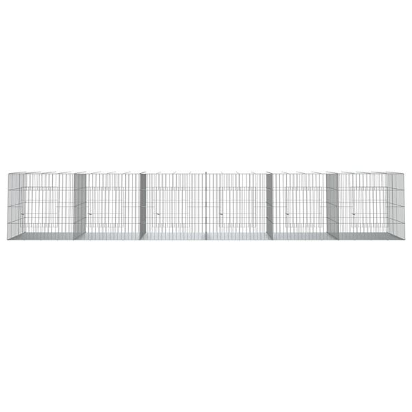 vidaXL Coelheira de 6 painéis 327x79x54 cm ferro galvanizado