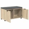 vidaXL Banco de Hall com almofada Carvalho Sonoma 80 x 46 x 46 cm