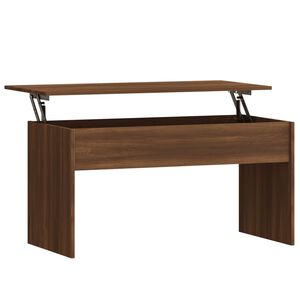 vidaXL Mesa centro 102x50,5x52,5 madeira processada carvalho castanho