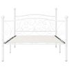 vidaXL Estrutura de cama com estrado de ripas 90x200 cm metal branco