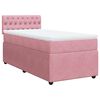 vidaXL Cama com molas/colch&atilde;o 100x200 cm veludo rosa