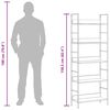 vidaXL Estante com 5 prateleiras derivados de madeira cor carvalho