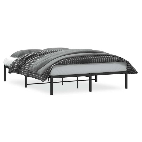 vidaXL Estrutura de cama 160x200 cm metal preto