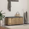 vidaXL Banco de Hall com almofada Carvalho Artesanal 100 x 38 x 46 cm