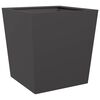 vidaXL Vaso/floreira de jardim 2 pcs 50x50x50 cm a&ccedil;o preto
