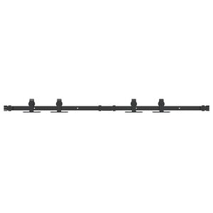 vidaXL Kit p/ porta de arm&aacute;rio deslizante 122 cm a&ccedil;o carbono