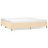 vidaXL Estrutura de cama sem colch&atilde;o 200x200 cm tecido cor creme