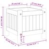 vidaXL Vaso/floreira de jardim com forro 31x31x30 cm ac&aacute;cia maci&ccedil;a