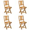 vidaXL Cadeiras Bistro Exteriores 4 pcs Natural 40 x 42 x 85 cm